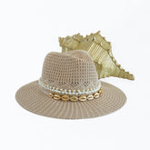 Beach Summer Fedora Panama hat Honeymoon Embellished Boho Festival Vacation Cruise Tropical Island Resort Wear Coastal Boutique Island Hat