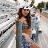 Handmade UCF-Inspired Cowboy Hat in Black & Gold – Luxe Game Day Style for Knights Fans, Alumni, and Tailgate Royalty