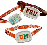 Clear Custom Fanny pack Clear bum bag Custom Waist bag Clear crossbody bag College belt bag Clear Sports Waist pouch School Spirit purse