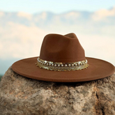 Rancher hat Custom Wide brim hat for Nashville cowgirl hat Western Flat brim Cowboy hat Embellished hat Jeweled Rancher hat Statement hat