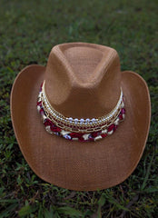 FSU Cowgirl Hat - Florida State Seminoles Game Day Western Hat - Garnet & Gold Tailgate Outfit