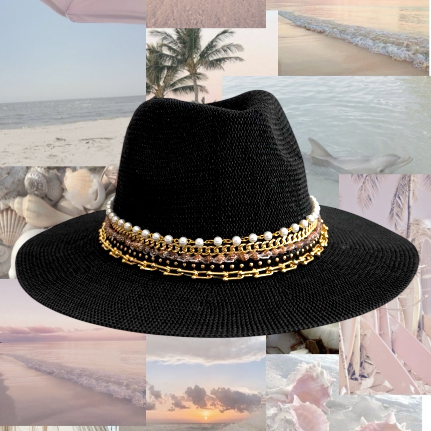 Custom Panama hat Jeweled Cowboy Hat Rancher Hat, Hat for fashionista, Custom Fedora, Wide Brim Hat Panama Hat, Hat for Festival Resort wear