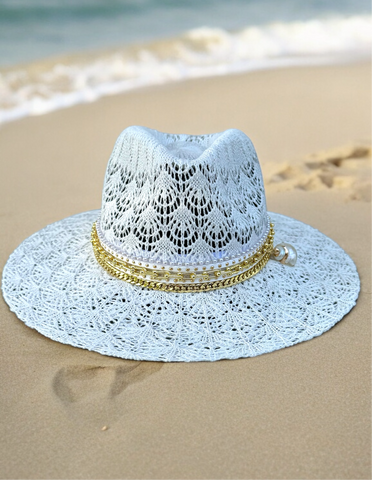 Pretty in lace Panama hat