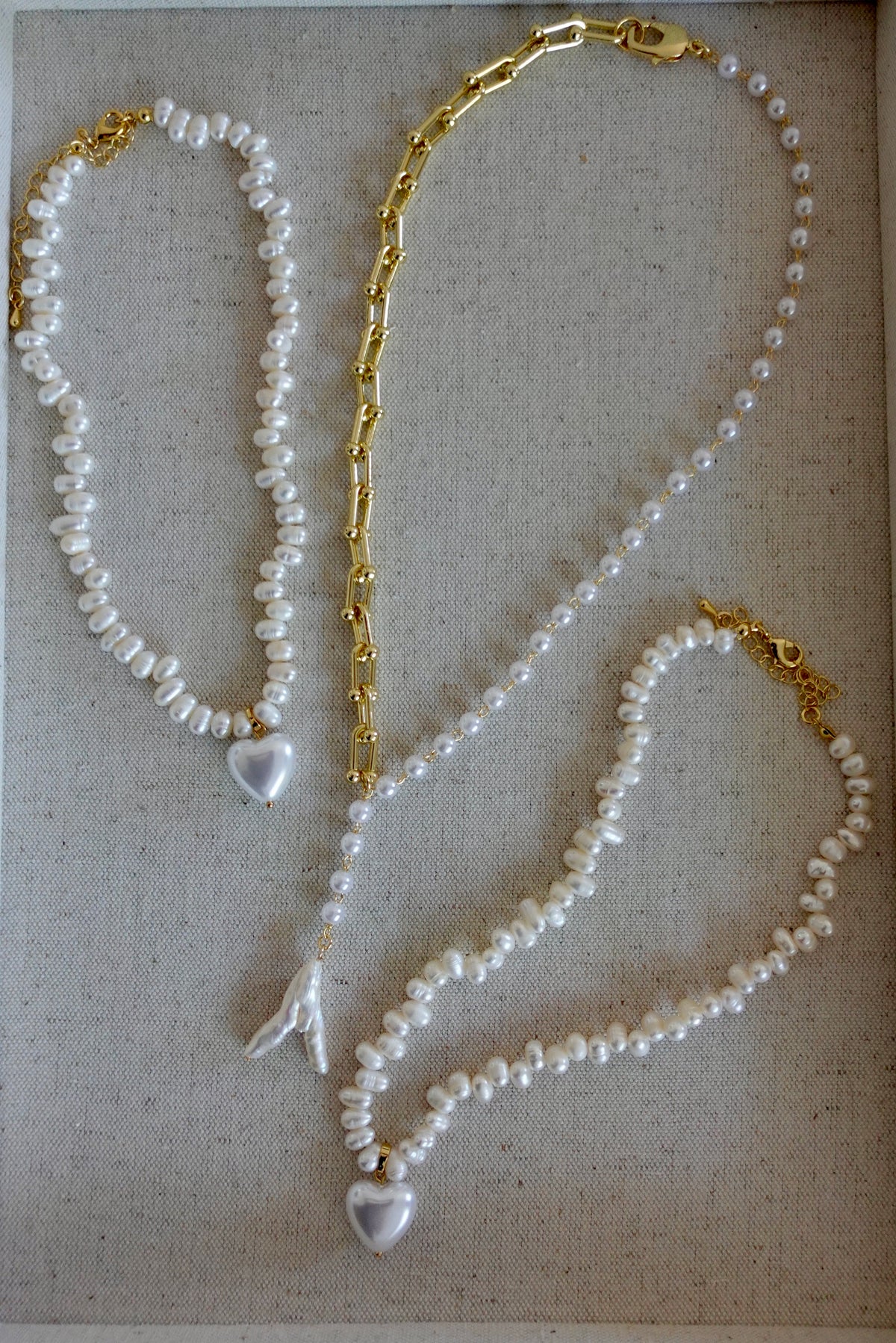 Island time Lariat Beach Lariat Half gold and Half pearl long necklace