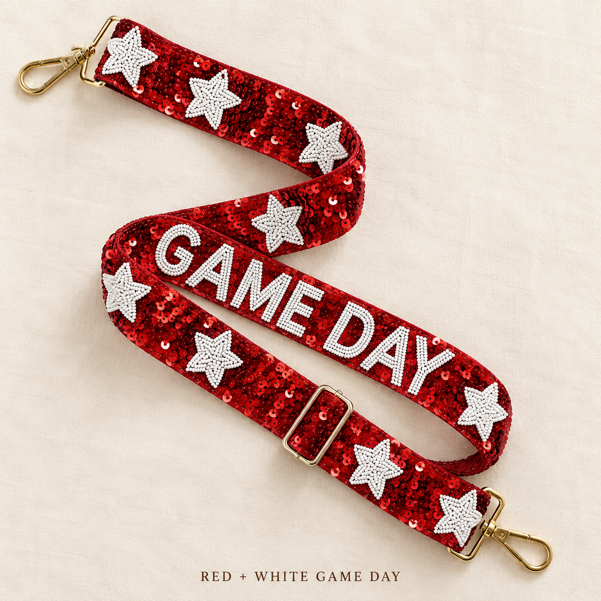 Sequin gameday strap Game day purse strap Stadium purse strap Go noles Strap Gameday accessory College bag strap Florida State sequin strap