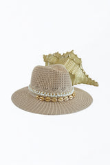 Beach Summer Fedora Panama hat Honeymoon Embellished Boho Festival Vacation Cruise Tropical Island Resort Wear Coastal Boutique Island Hat