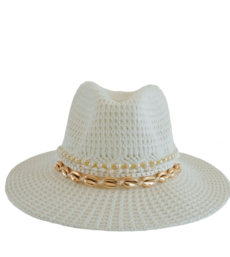 Beach Summer Fedora Panama hat Honeymoon Embellished Boho Festival Vacation Cruise Tropical Island Resort Wear Coastal Boutique Island Hat
