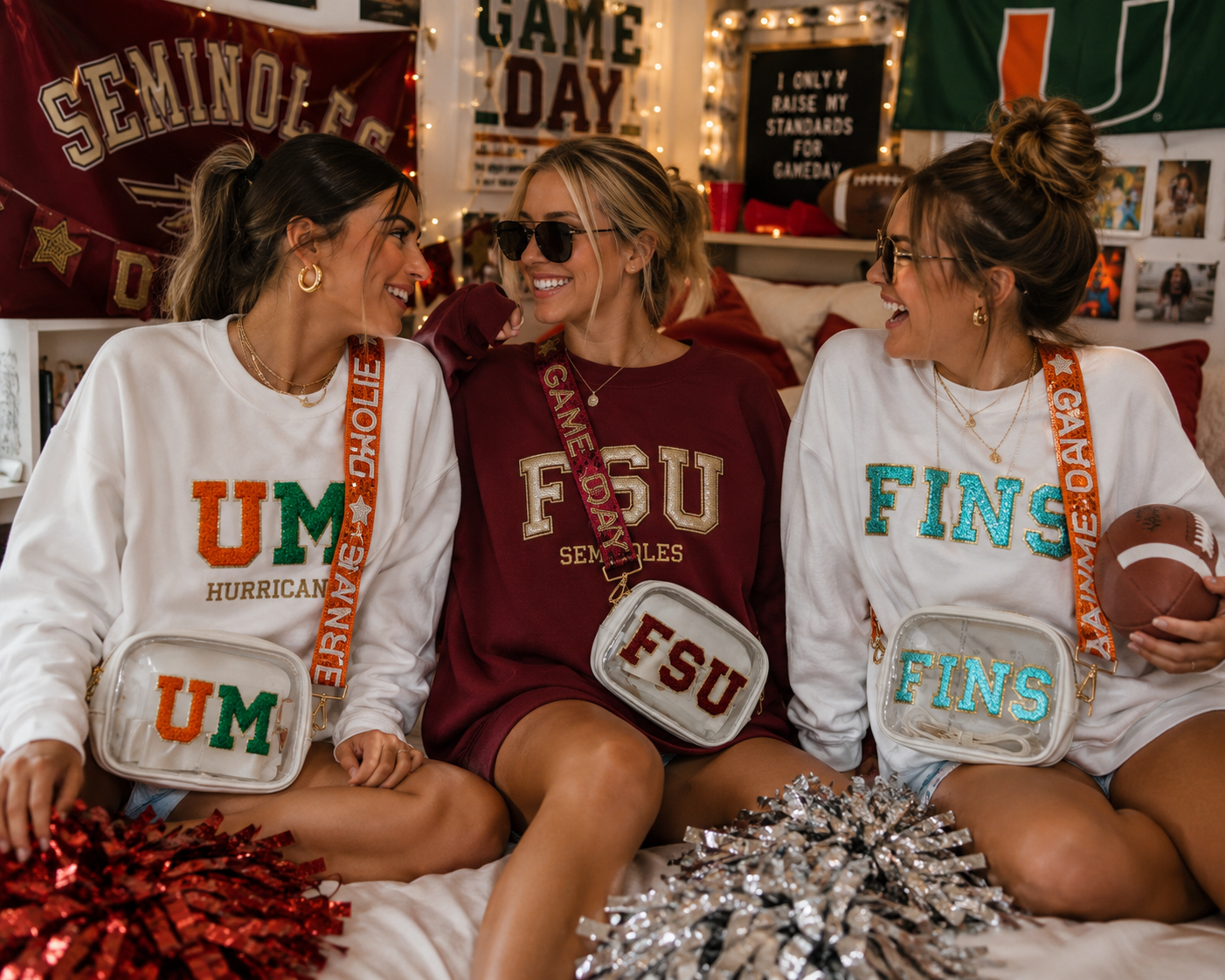 College Fanny pack Clear bum bag Custom Waist bag Clear crossbody bag College belt bag Clear Sports Waist pouch School Spirit purse