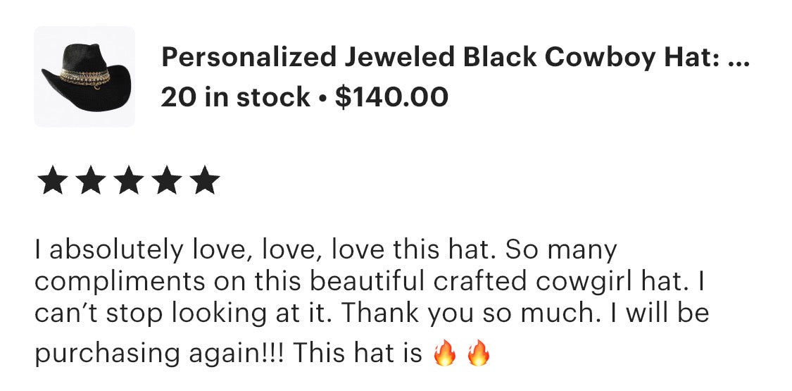 Black Festival Straw Western Hat Coastal Cowgirl Glam Jeweled Hat Gold & Shell Designer Beaded Beach Hat for Upscale Vacations