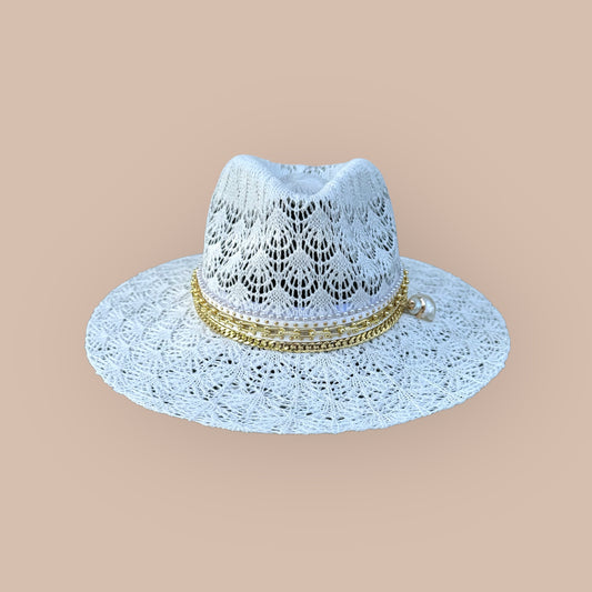 Pretty in lace Panama hat