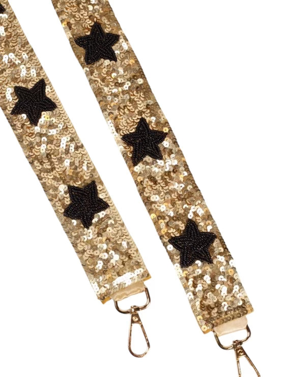 Beaded sequin purse strap by Sunkissed by Chrissy showing colorful beads and shimmering sequins on a stylish accessory.