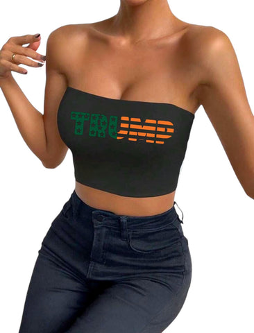 "Trump" UM Flag Bandeau Top