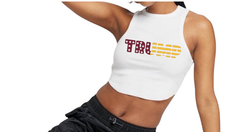 "Trump" FSU Flag Cropped Ribbed Baby Tank