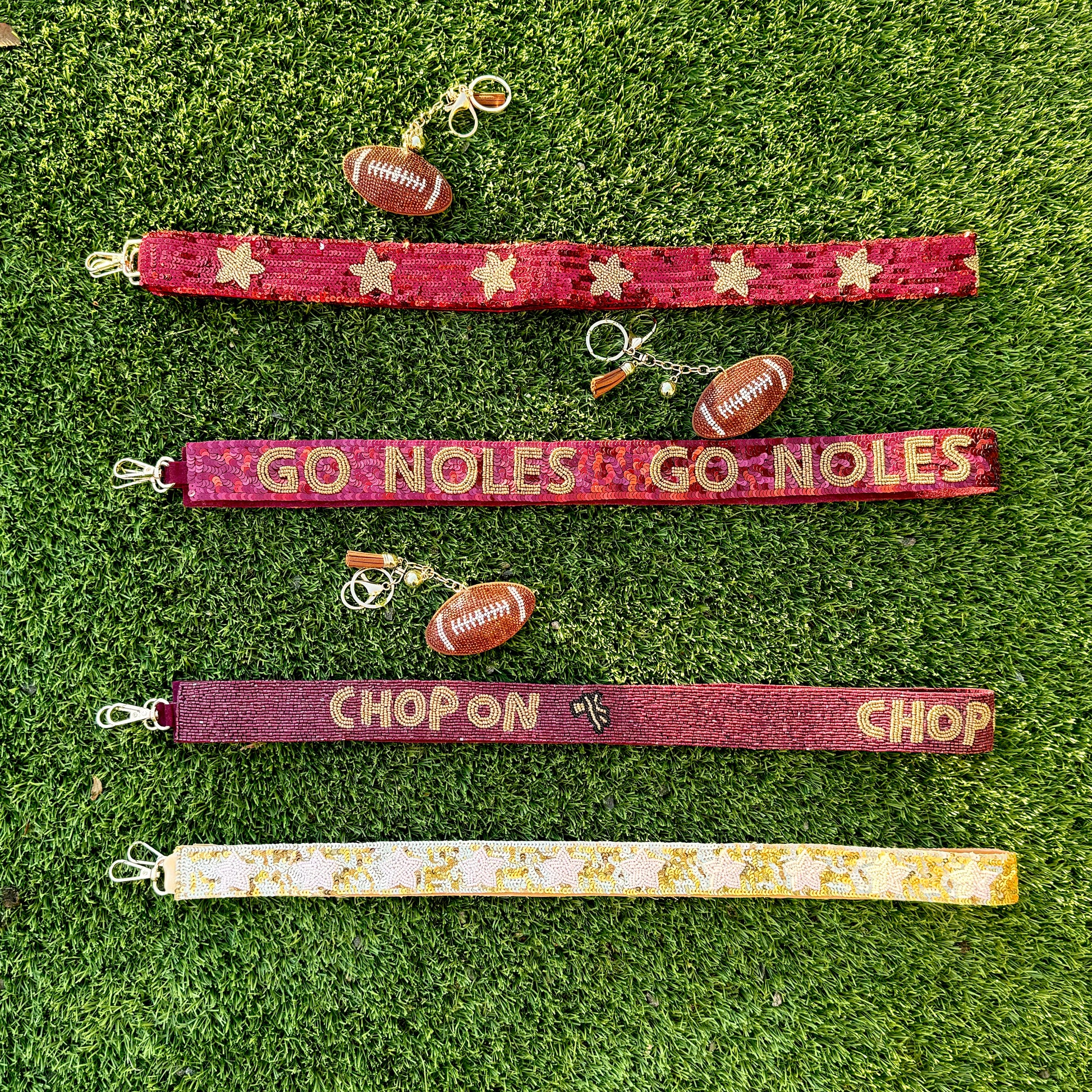 Beaded sequin purse strap by Sunkissed by Chrissy featuring colorful beads and sequins on a strap for handbags.