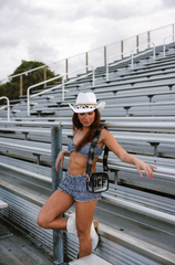 Handmade UCF-Inspired Cowboy Hat in Black &amp; Gold – Luxe Game Day Style for Knights Fans, Alumni, and Tailgate Royalty