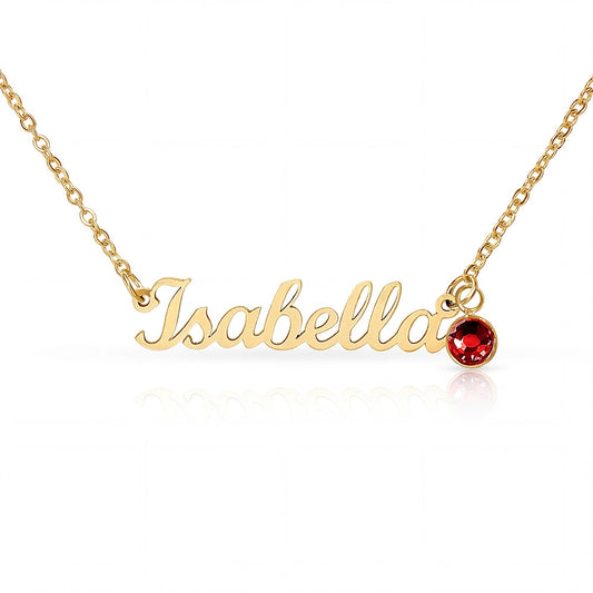 Custom name necklace with birthstone by Sunkissed by Chrissy, photo 1