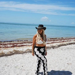 Beach Cowboy Black Cowgirl hat Custom Summer hat Coastal cowgirl Jeweled hat Personalized Embellished Vacation Resort wear Island Luxe