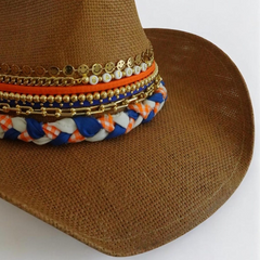 Gators UF Cowboy hat Tailgate Coquette Style University of Florida College team Blue and Orange Shabby Chic Florida Gator bed party Ruffle