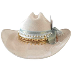 Custom Coastal Cowgirl hat Country Shabby Chic Love Shack Fancy Western Bachelorette Personalized cowgirl hat Jeweled Embellisheshed hat