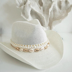 White Coastal cowgirl Custom hat Personalized Jeweled hat Beach outfit Island Luxe Bride to be hat Beach Vacation Resort wear Bachelorette