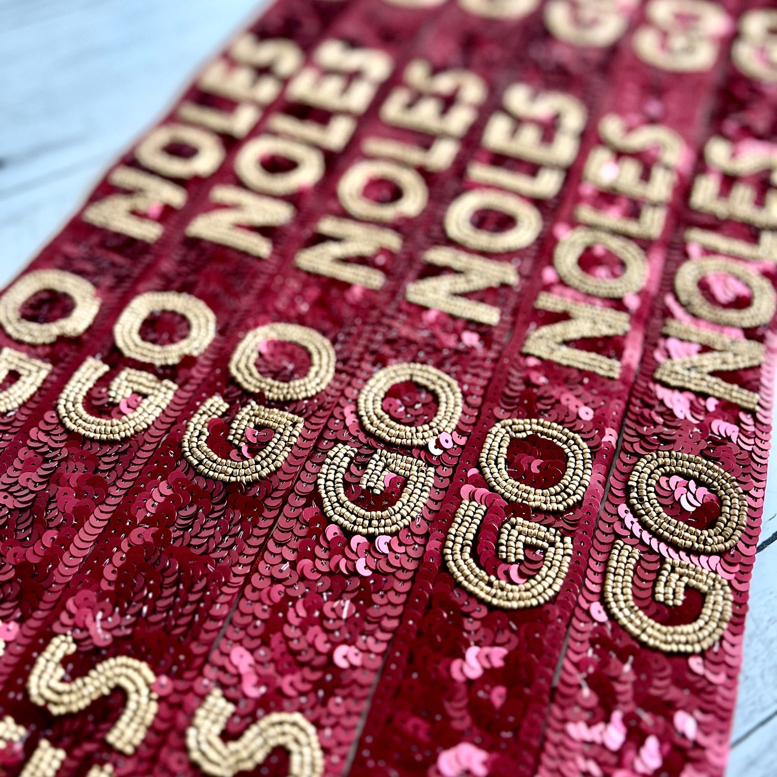Game day purse strap Sequin gameday strap Stadium purse strap Go noles Strap Gameday accessory College bag strap Florida State sequin strap