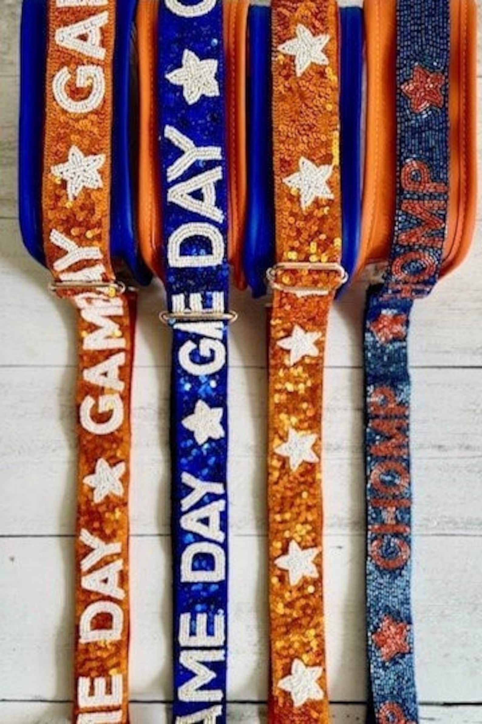 UF Gameday bag University of Florida Clear stadium purse Chomp Strap Gator themed bag University of Florida inspired bag Gator fan gift Orange and blue clear purse