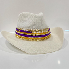 Custom cowboy hat University cowboy hat Bed party hat College cowboy hat gift Gameday style College team hat cowgirl hat Football team hat