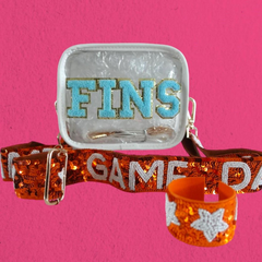 Game day bag Fins game day bag Dolphins purse Miami Dolphin's clear purse Dolphin's Stadium bag Miami Dolphin's crossbody purse Clear bag