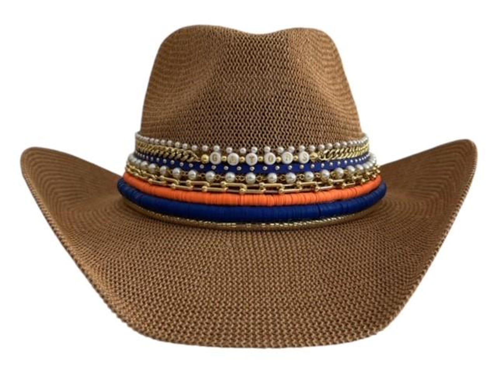 Gators cowboy hat Gameday UF hat Gators UF tailgate hat University of Florida hat College team hat Blue & Orange hat Florida Gator UF gift