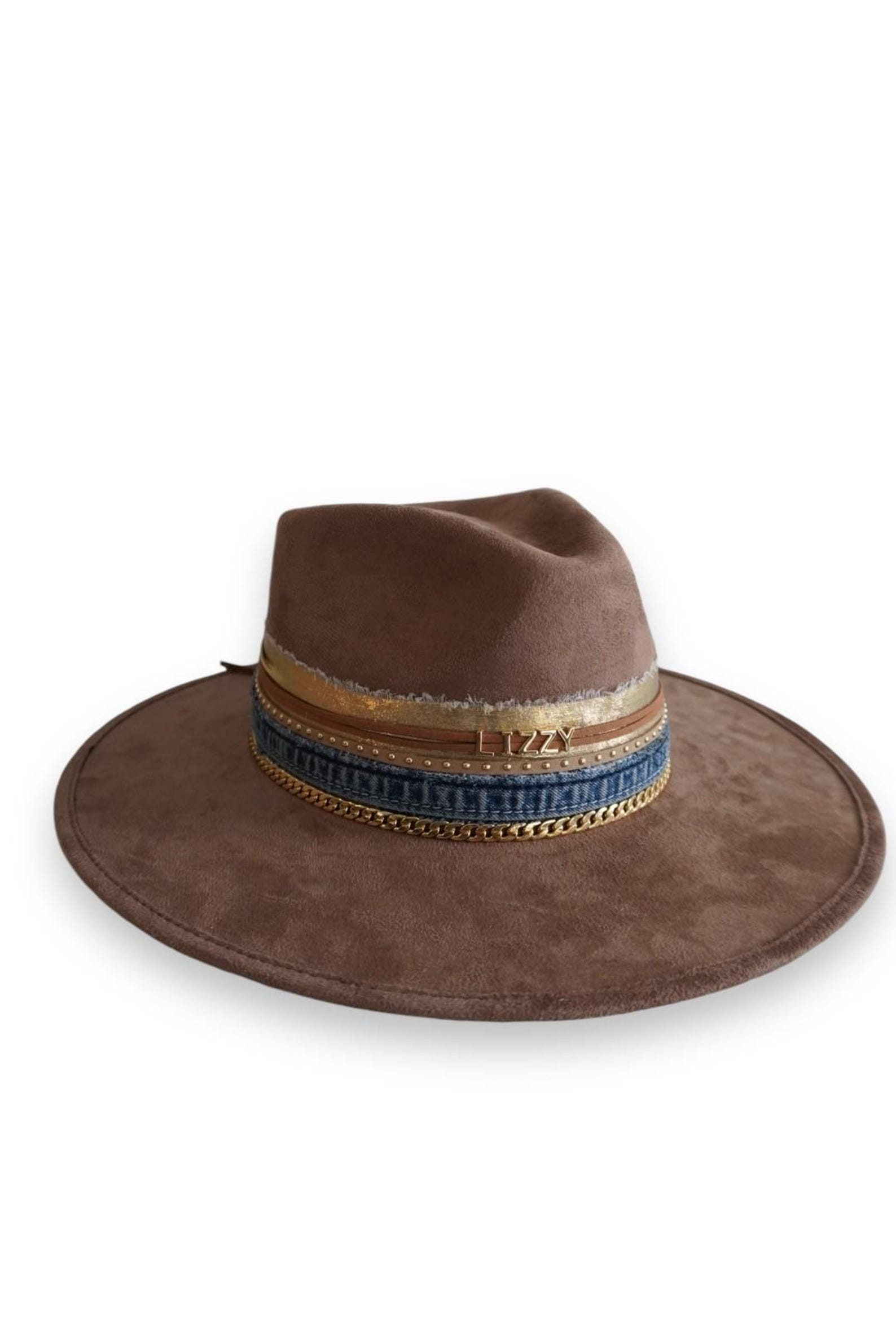 Custom western chic fedora Wide Brim Hat Luxury Fashion rancher hat Personalized Custom Gift Festival hat Elegant Boho Style Accessory denim