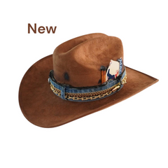 Cowboy Hat Western Glam cowgirl MAGA Trump gift Country music Rodeo hat Fashion statement hat Republican gift Custom Cowboy hat Burnt cowboy