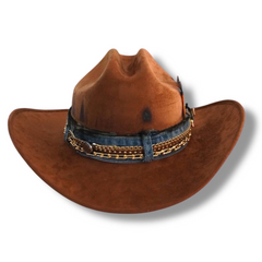 Cowboy Hat Western Glam cowgirl MAGA Trump gift Country music Rodeo hat Fashion statement hat Republican gift Custom Cowboy hat Burnt cowboy