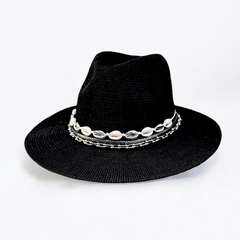 Fedora Beach hat Black Panama hat Jewled Personalized hat Embellished Boho Festival hat Resort wear Cruise hat Summer beachy Accessories