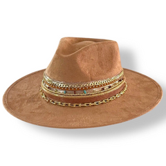 Rancher hat Custom Wide brim hat for Nashville cowgirl hat Western Flat brim Cowboy hat Embellished hat Jeweled Rancher hat Statement hat