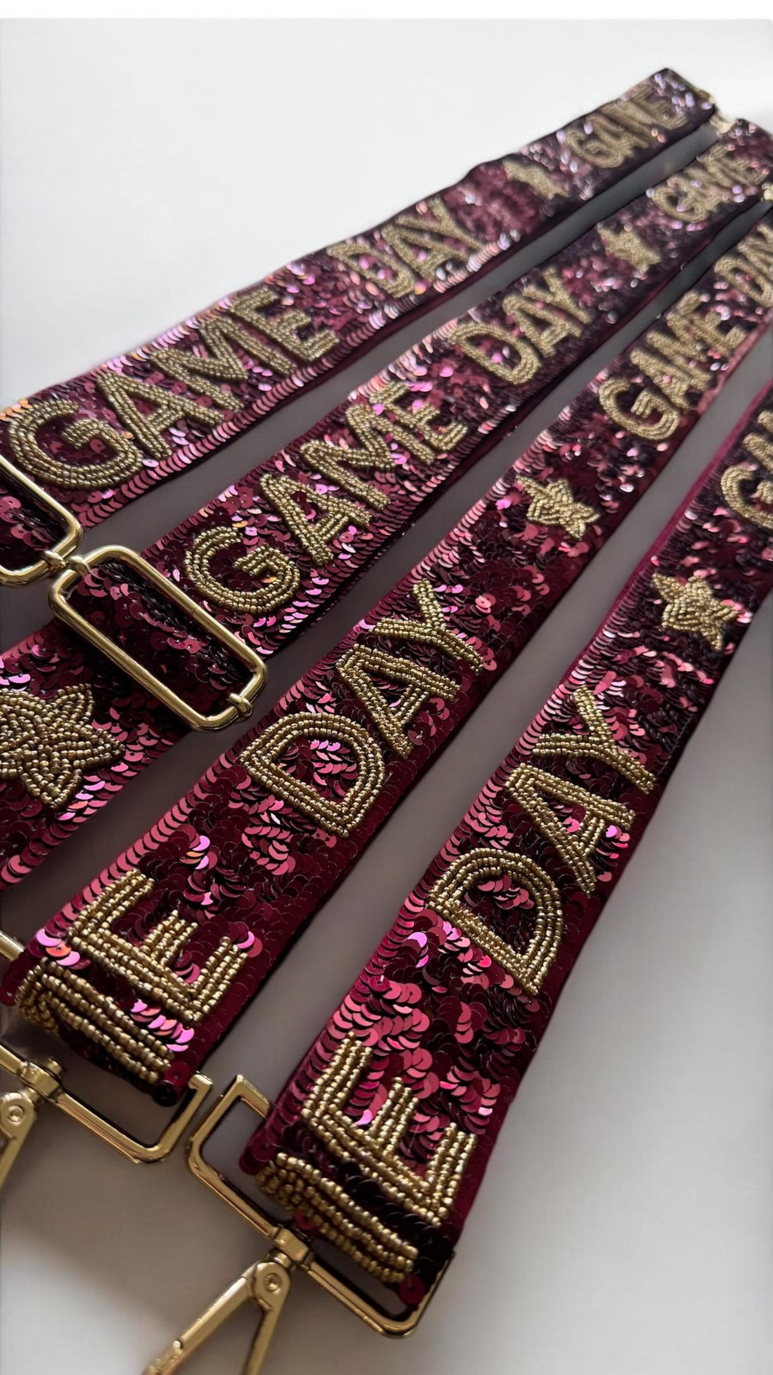 Clear Stadium Bag Crossbody Florida Game Day Sequin Strap Purse Garnet Gold Fashion Clear NFL Approved bag Team Spirit bag Concert clear bag