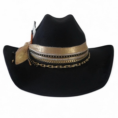Black Cowboy Hat Custom Western Glam Apres Ski Concert Travel Outfit Accessory Country Fashion Jeweled Cowgirl Bling hat Country music Rodeo