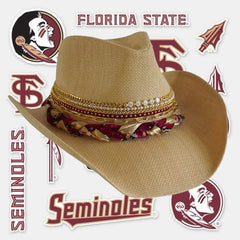 Florida State Cowgirl hat FSU outfit Garnet & Gold Game Day Western Hat NOLES Tailgate Outfit Bed party Accessory Alumni Gift