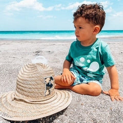 Kids-Youth-Baby Straw Hat Lifeguard Hat Varsity letter patch straw hat Straw Hat For Kids Custom straw hat Initial straw hat Straw beach hat (Copy)