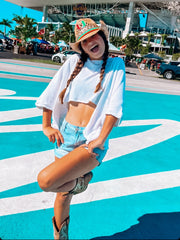 UMiami cowboy hat UMiami tailgate hat UMiami gameday hat Canes hat University of Miami tailgate outfit UMiami gift  Hurricanes cowboy hat
