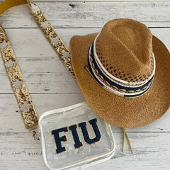 Gameday bag FIU game day bag Clear bag Stadium bag Tailgate bag Florida International University Beaded strap White clear Gameday bag