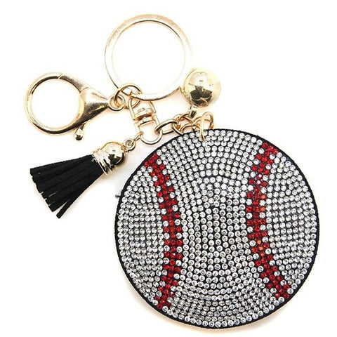 Rhinestone keychain Football keychain Basketball keychain Rhinestone football keychain Rhinestone basketball Bling Keychain Purse Charm