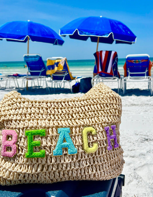 Beach bag Beach tote Vacation beach bag Custom tote Straw purse Bag for pool day tote Custom beach bag Gift idea Personalized straw bag