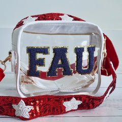 Clear stadium bag College Game day Bag Custom stadium bag Clear crossbody purse Clear concert bag Custom tailgate bag Clear team bag
