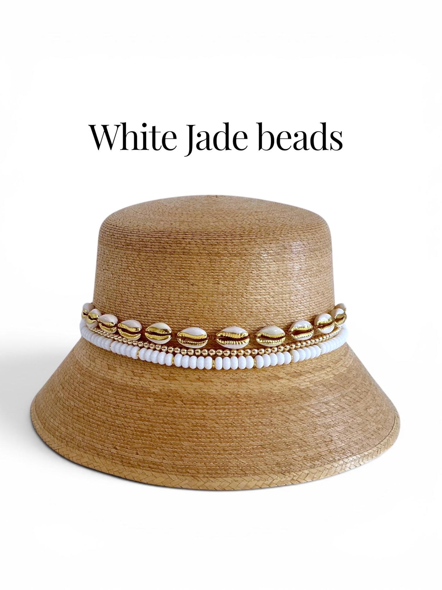 Palm Bucket Hat for Women Designer Straw Beach Hat Resort Vacation Hat Coastal Chic Sun Hat with gems Honeymoon Yacht Outfit idea Resort