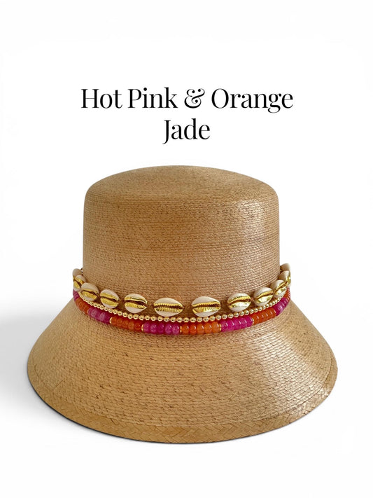 Palm Bucket Hat for Women Designer Straw Beach Hat Resort Vacation Hat Coastal Chic Sun Hat with gems Honeymoon Yacht Outfit idea Resort