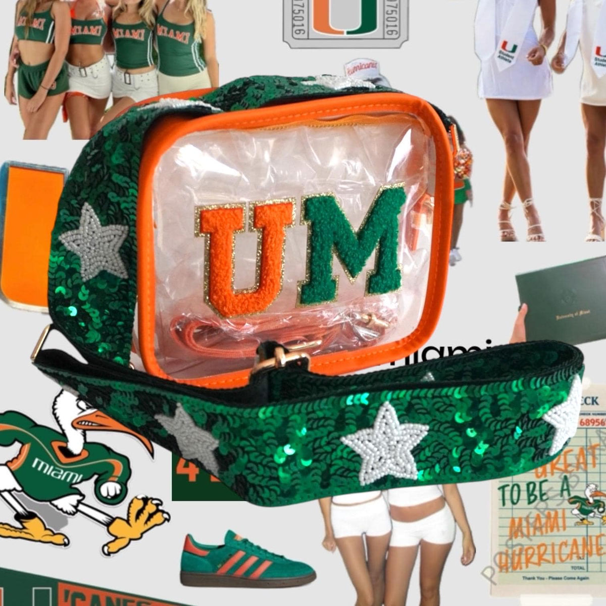 Game Day Purse Clear Stadium Approved Crossbody Transparent Bag NCAA Compliant Security Policy College Football Fan Essential Concert Entry Accessory Tailgate Event Gear Sports Venue Required Purse Team Spirit Collection Adjustable