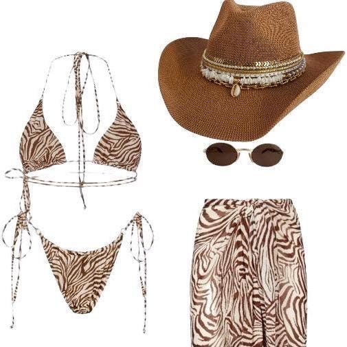Sunkissed by Chrissy coastal cowgirl hat with beaded tropical accents, perfect for beach, resort, or summer festival fashion.