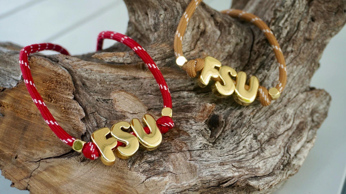 FSU Gameday Jewelry Florida State University Necklace Seminole Fan Spirit Accessory College Student Graduation Gift Alumni Women Garnet Gold