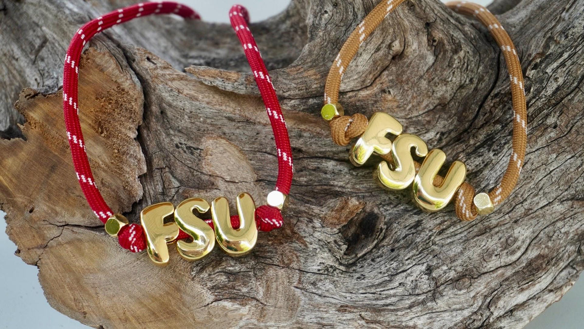 FSU Gameday Jewelry Florida State University Necklace Seminole Fan Spirit Accessory College Student Graduation Gift Alumni Women Garnet Gold