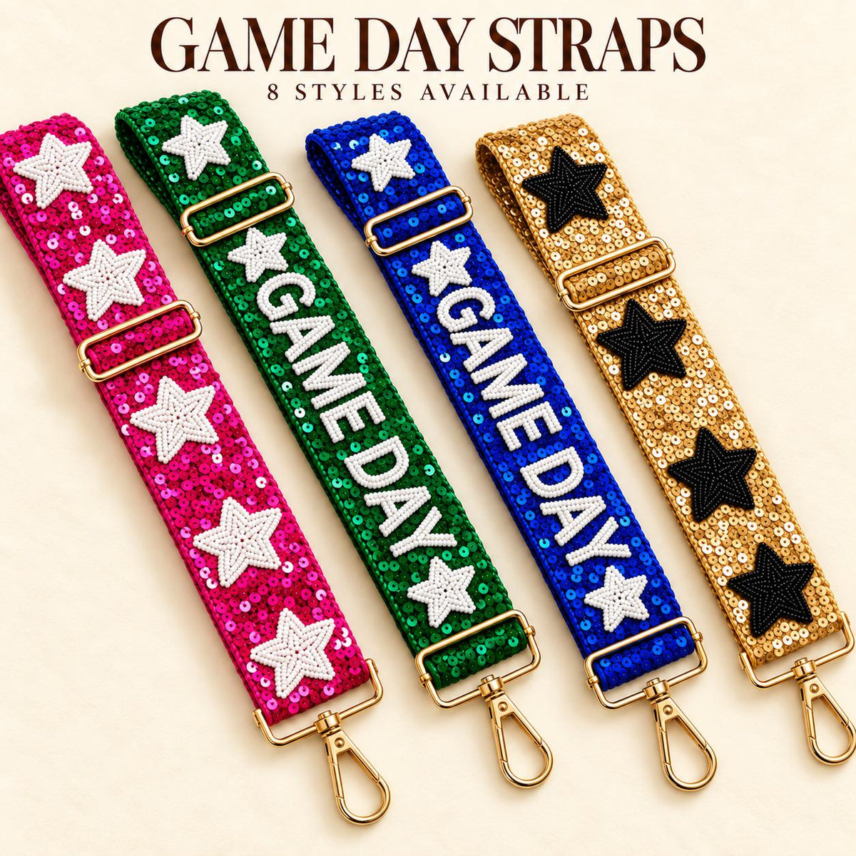 Sequin Purse Strap Beaded Crossbody Bag Accessory Gameday Strap Stadium Bag Replacement Adjustable Handbag Chain Star Shoulder Attachment